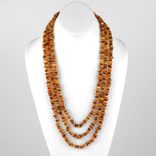 Super Long Amber Necklace 76"