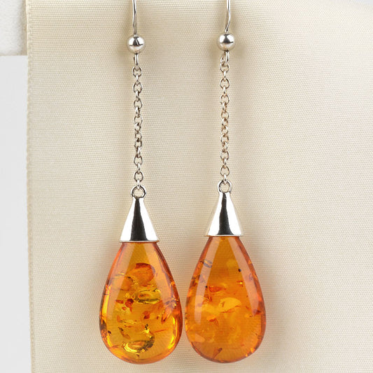 Stunning Amber Drop Earrings