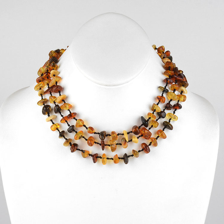 Colorful 48" Amber Necklace