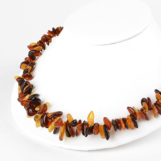 Dancing Amber Chips Necklace