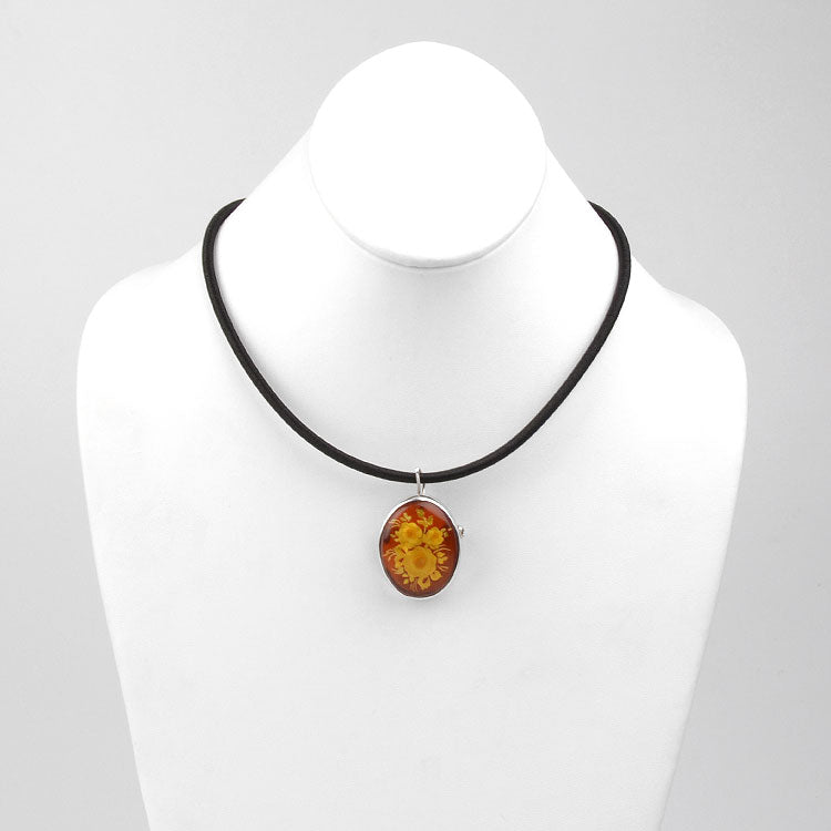 Amber Roses Pin Or Pendant