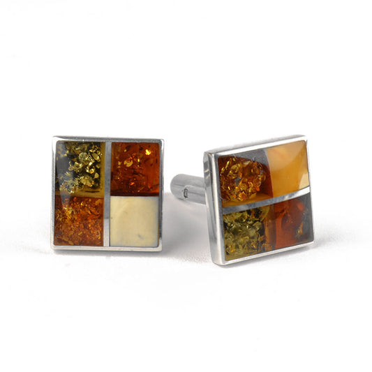 Amber Squares Cufflinks