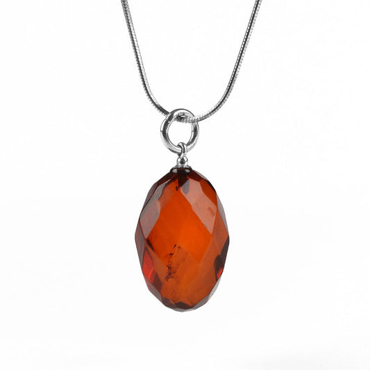 Faceted Amber Pendant