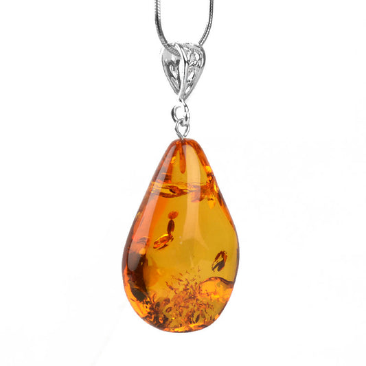 Outstanding Amber Drop Pendant