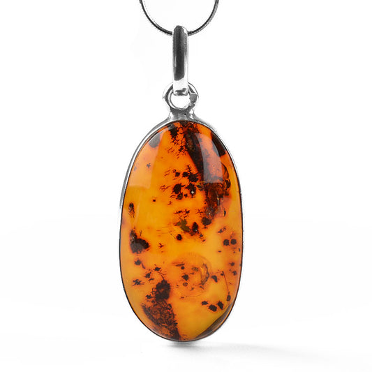 Large Oval Amber Pendant