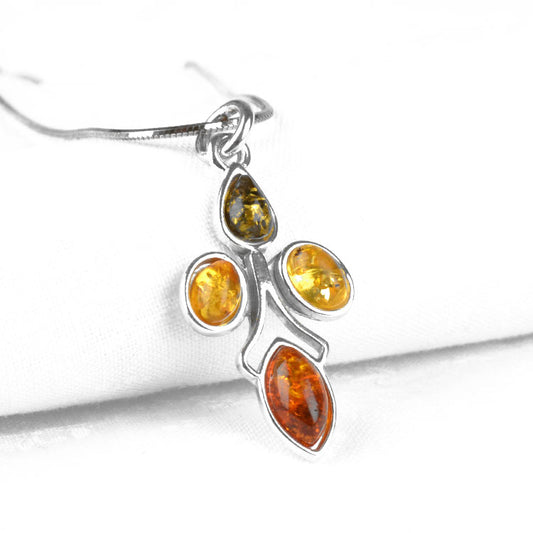 Four Amber Stones Pendant