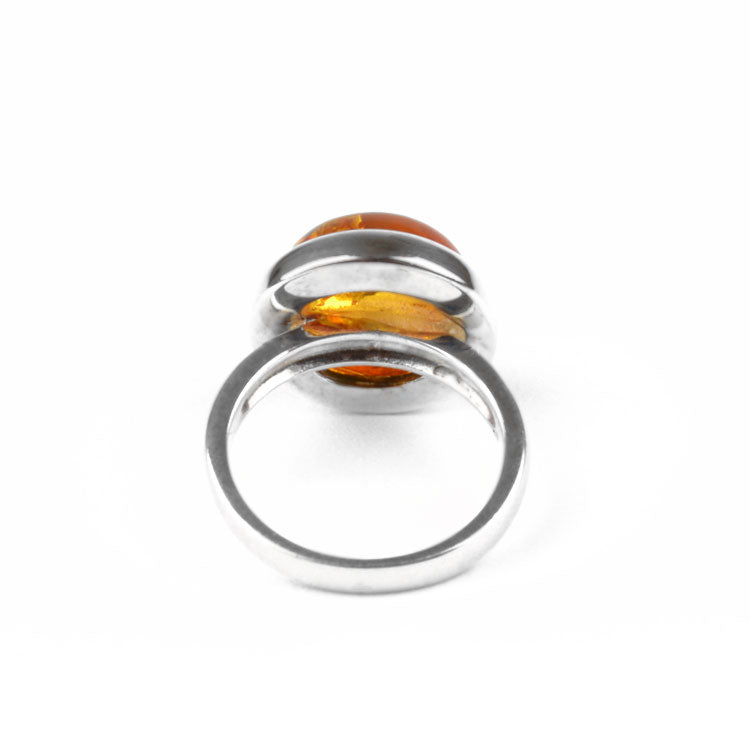 Amber Hemisphere Ring