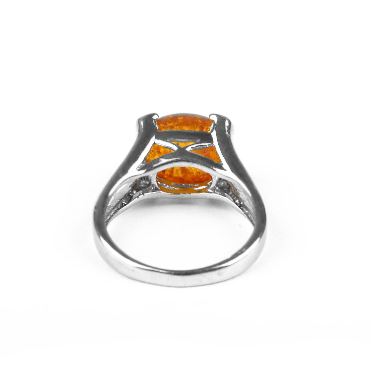 High Crown Amber Setting Ring