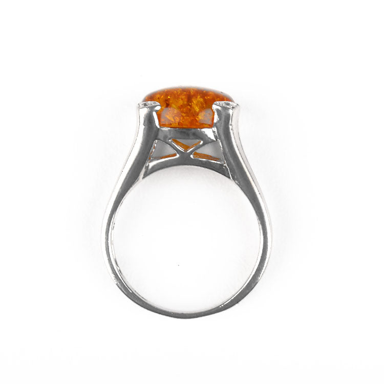 High Crown Amber Setting Ring