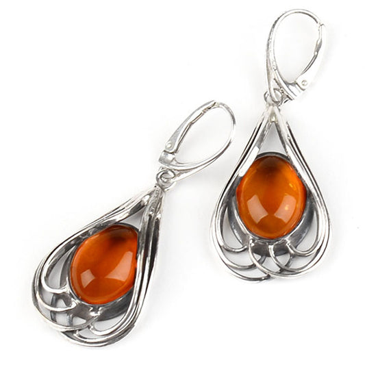 Classic Design Amber Earrings