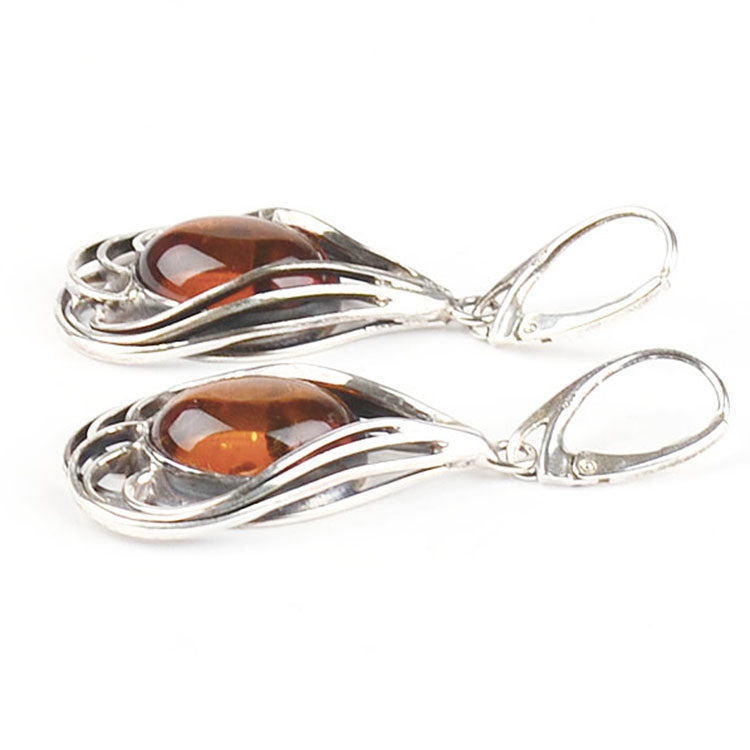 Classic Design Amber Earrings