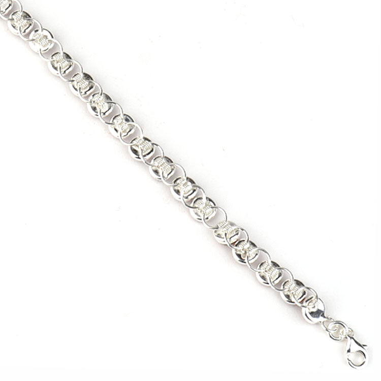 Amber Silver Link Bracelet