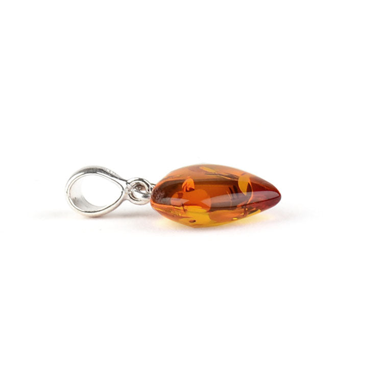 Small Heart-Shaped Honey Amber Pendant