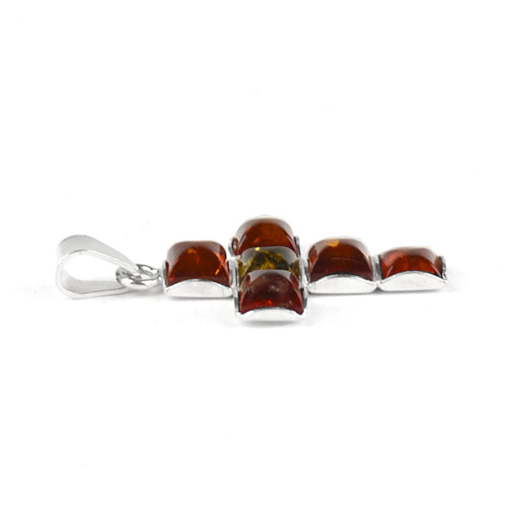 Timeless Unisex Amber Cross Pendant