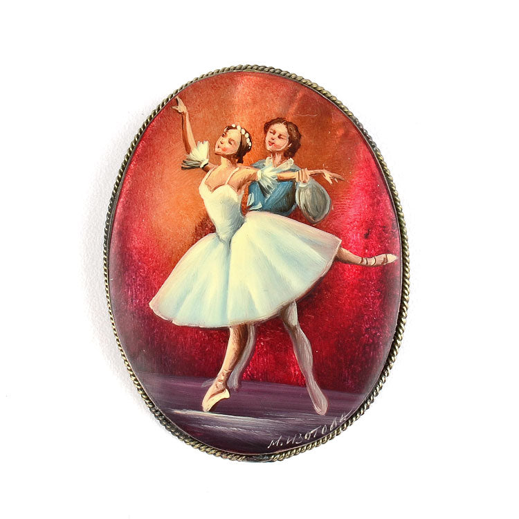 Russian Ballet Couple Brooch
