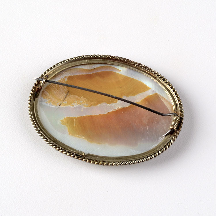 Russian Mother of Pearl Brooch Pin