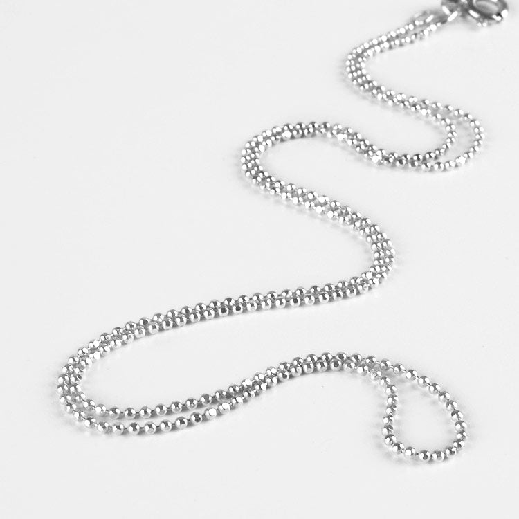 Diamond Cut Bead Sterling Silver Chain