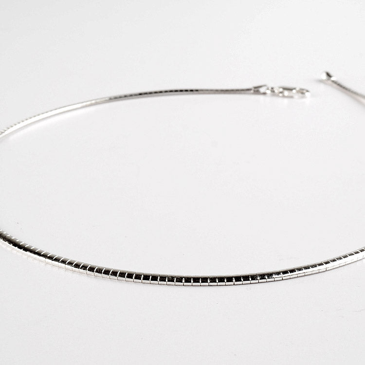 16" Sterling Silver Omega Choker Chain