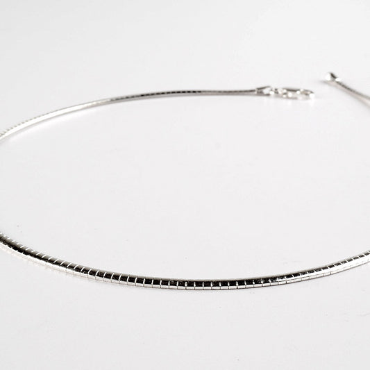 16" Sterling Silver Omega Choker Chain