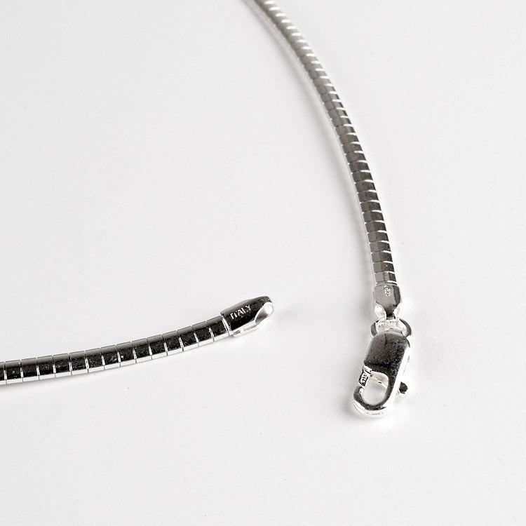 16" Sterling Silver Omega Choker Chain