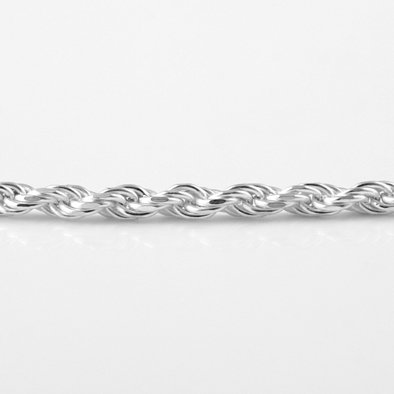 2mm Sterling Silver Rope Chain Necklace