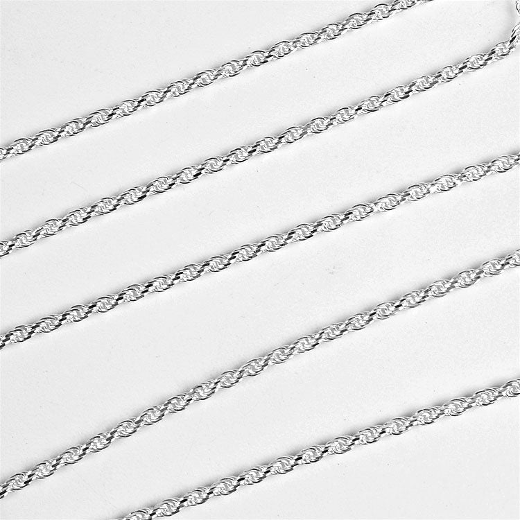1.5mm Silver Rope Style Chain – The Russian Store