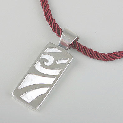 Reversible MOP Silver Scrolls Necklace