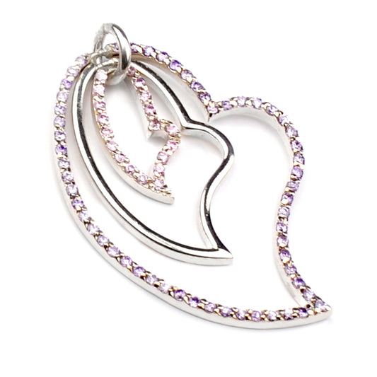 Sparkling Silver Heart Pendant