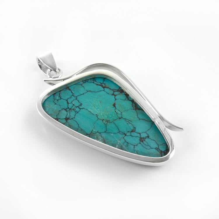 Dark Turquoise with Silver Pendant