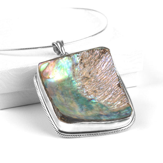 Abalone Silver Necklace