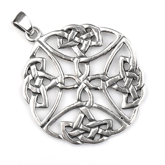 Round Celtic Silver Pendant