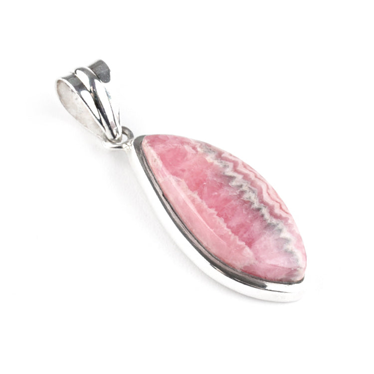 Rhodochrosite with Silver Pendant