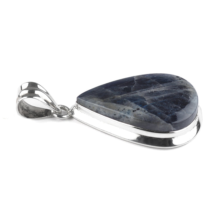 Blue Labradorite Silver Pendant