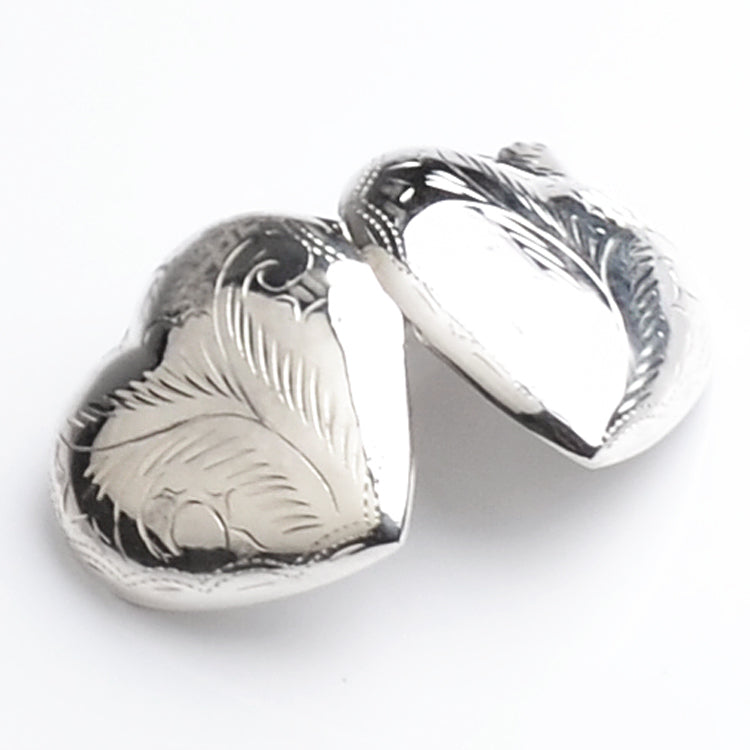 Large Silver Heart Locket Pendant