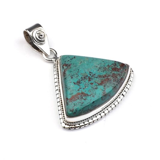 Triangular Chrysocolla Pendant