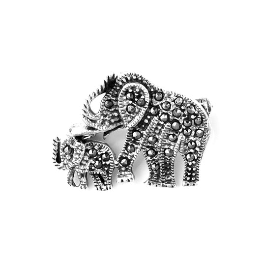Elephant Family Pin