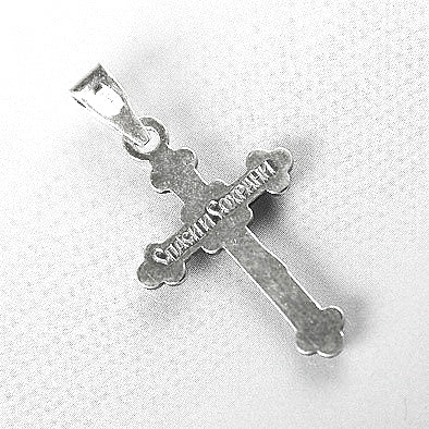 Oxidized Silver Crucifix Pendant