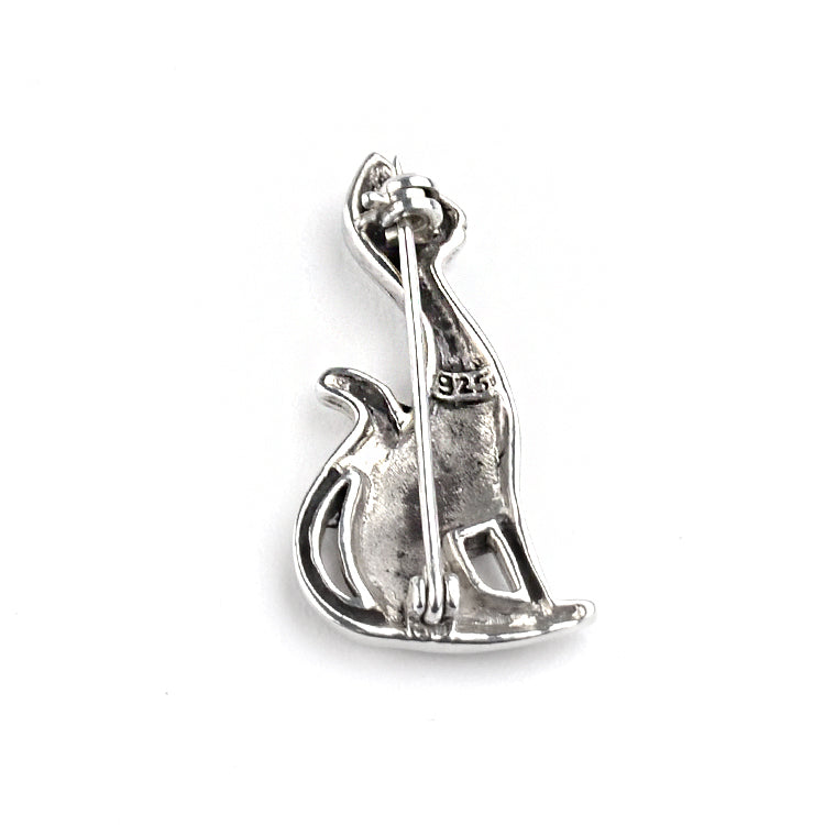 Sterling Silver Cat Pin