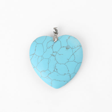 Large Synthetic Turquoise Heart