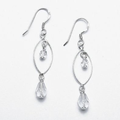 Sterling Silver and Crystal Earrings