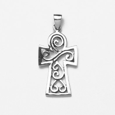 Celtic Sterling Silver Cross Pendant