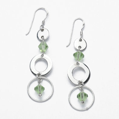 Crystal Earrings with Sterling Silver