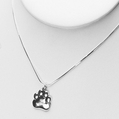 Paw Print Sterling Silver Pendant
