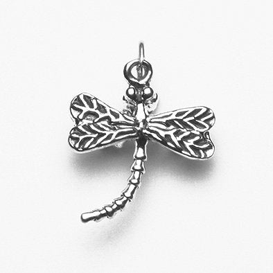 Cute Dragonfly Silver Pendant