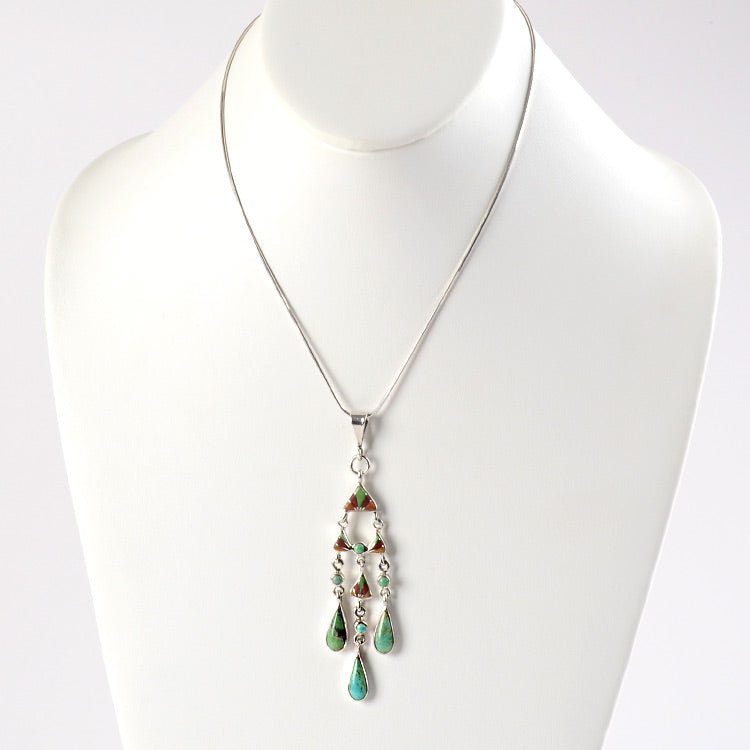 Turquoise Long Chandelier Pendant