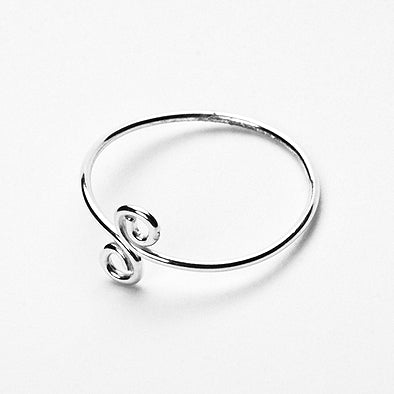 Sterling Silver Intertwined Swirls Ring