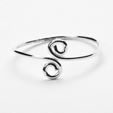 Sterling Silver Intertwined Swirls Ring