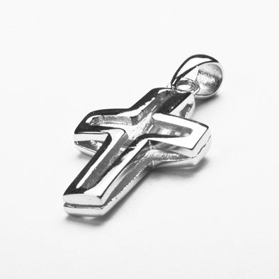 Dual Layered Sterling Silver Cross