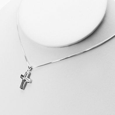 Dual Layered Sterling Silver Cross