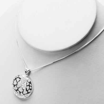 Hemisphere of Hearts Silver Pendant